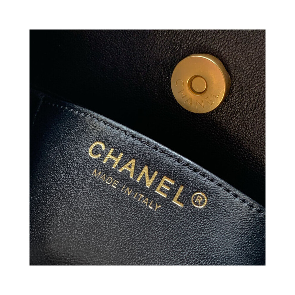 Chanel Lambskin Backpack Black
