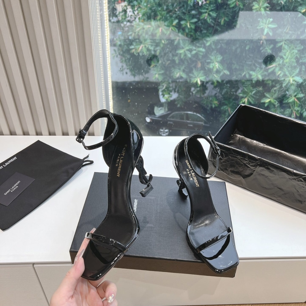 Saint Laurent Opyum Sandals In All Black 5576620Npvv1000