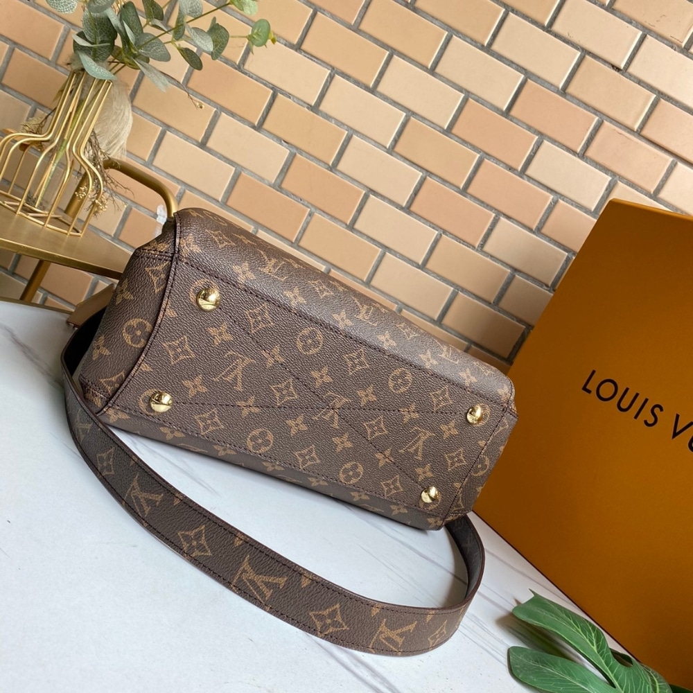 Louis Vuitton Montaigne BB Monogram Coated Canvas Brown 29Cm M41055