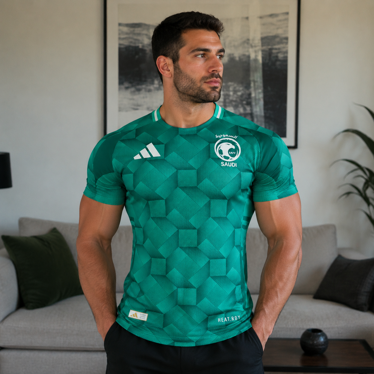 World Cup 2025-26 Saudi Arabia Team Home Football Jersey Player Version - JerseyFun