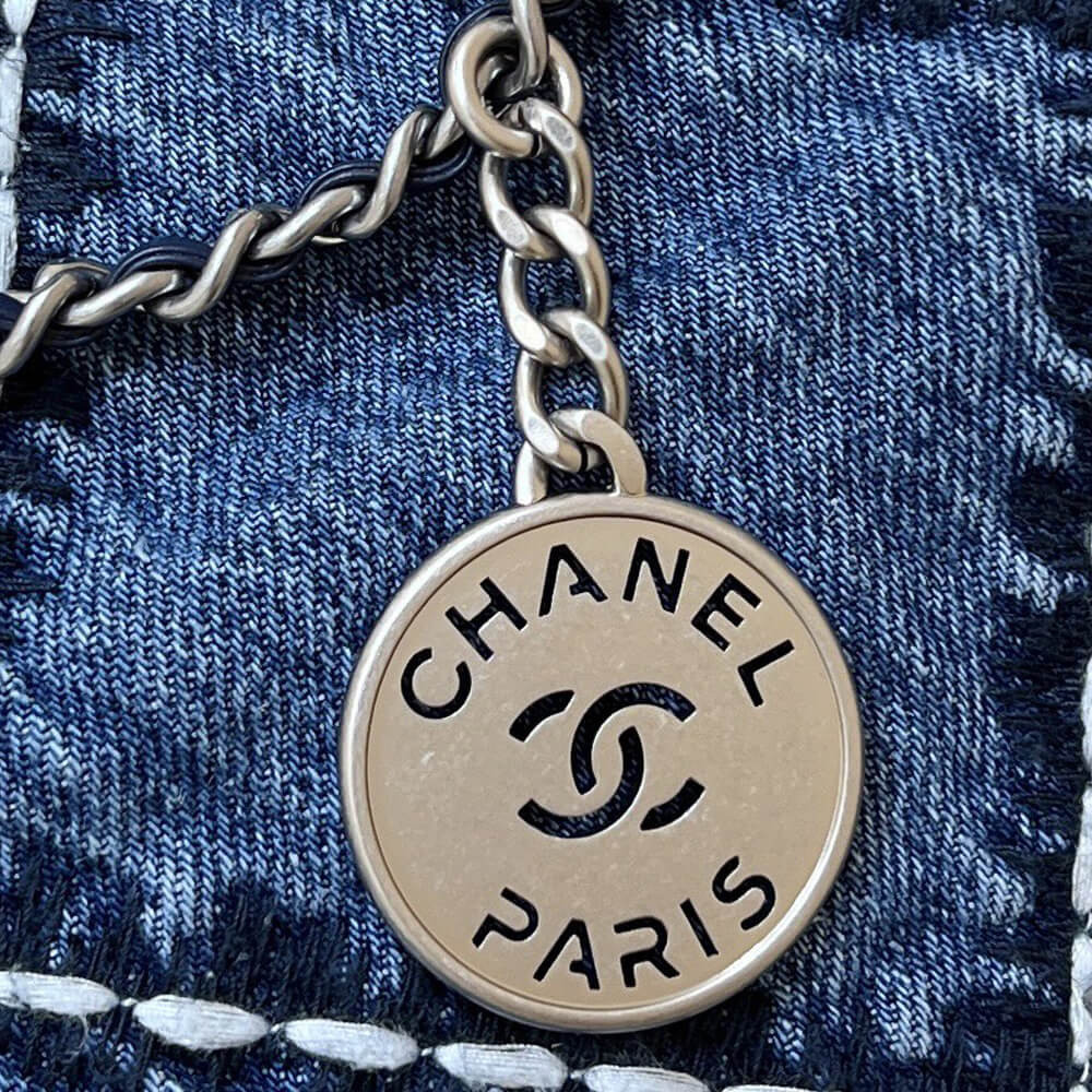 Chanel 22 Mini Handbag in Stitched Denim