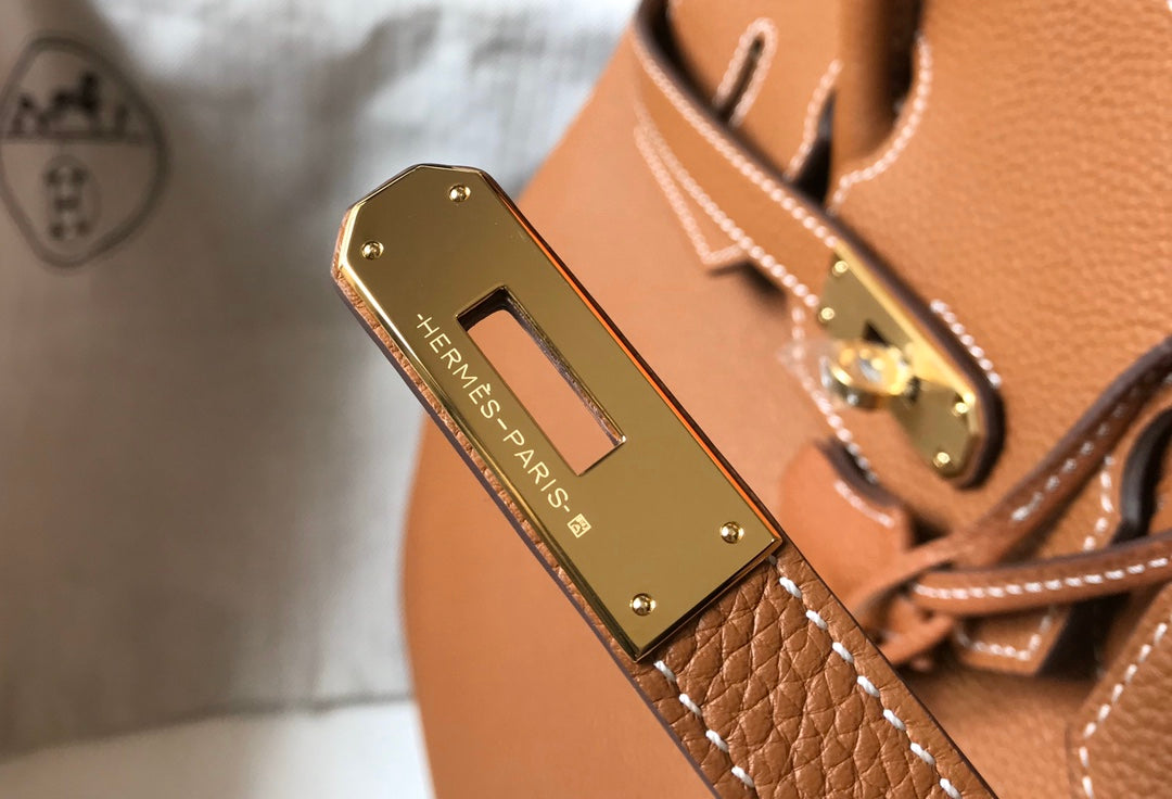 Hermes Birkin 35Cm Bag Brown Togo Gold Hardware