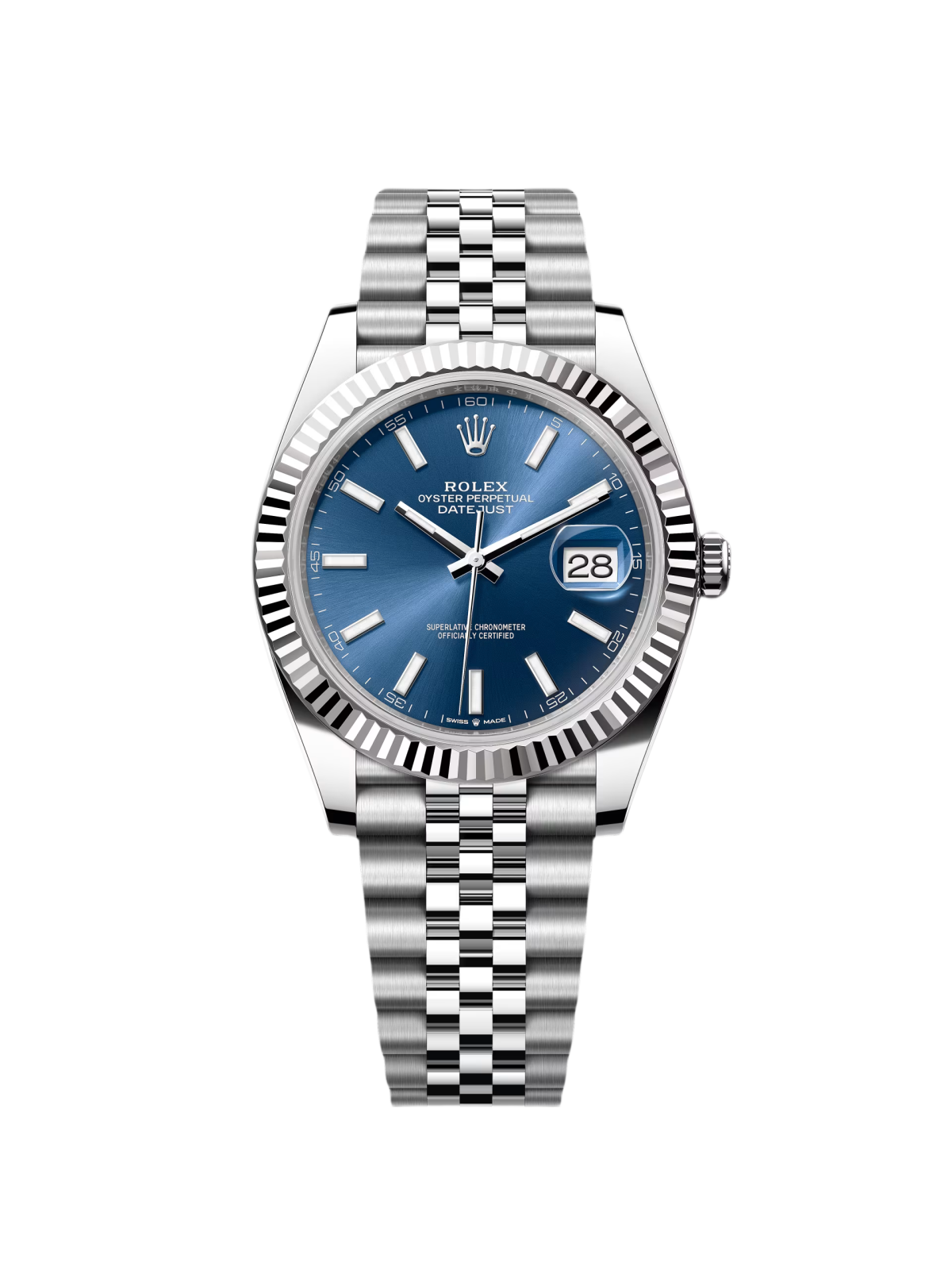Rolex  Datejust 41mm 126334 Blue Index Oyster Stainless Steel Men’s Watch
