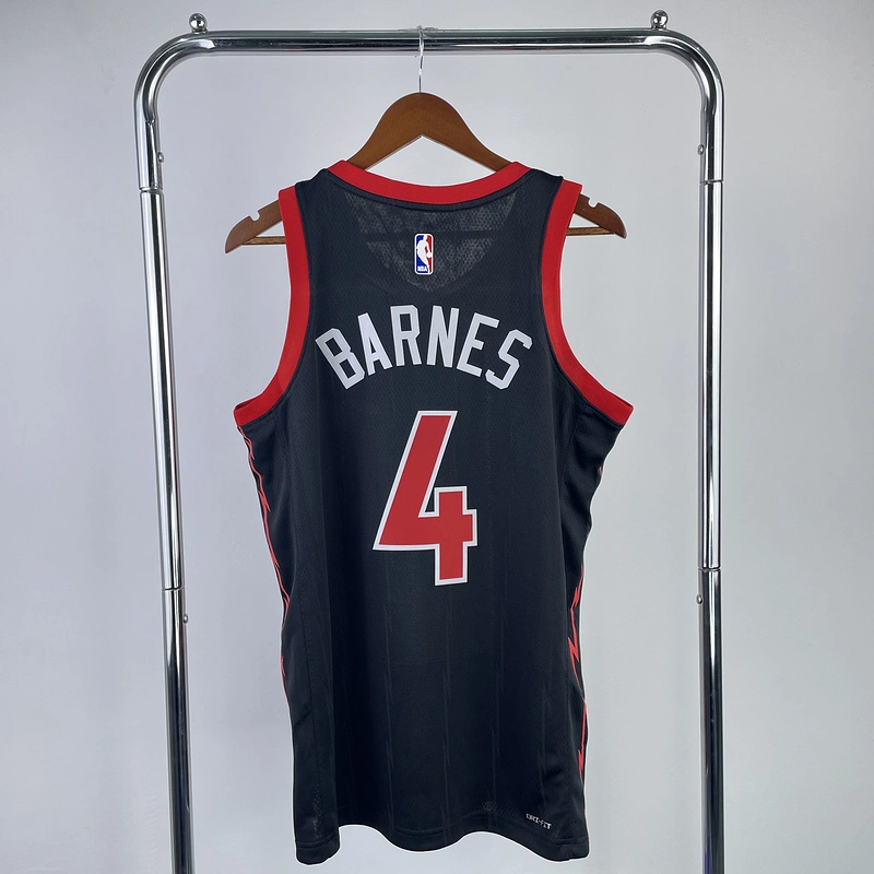 2023 NBA Toronto Raptors 4 Barnes Basketball Jersey
