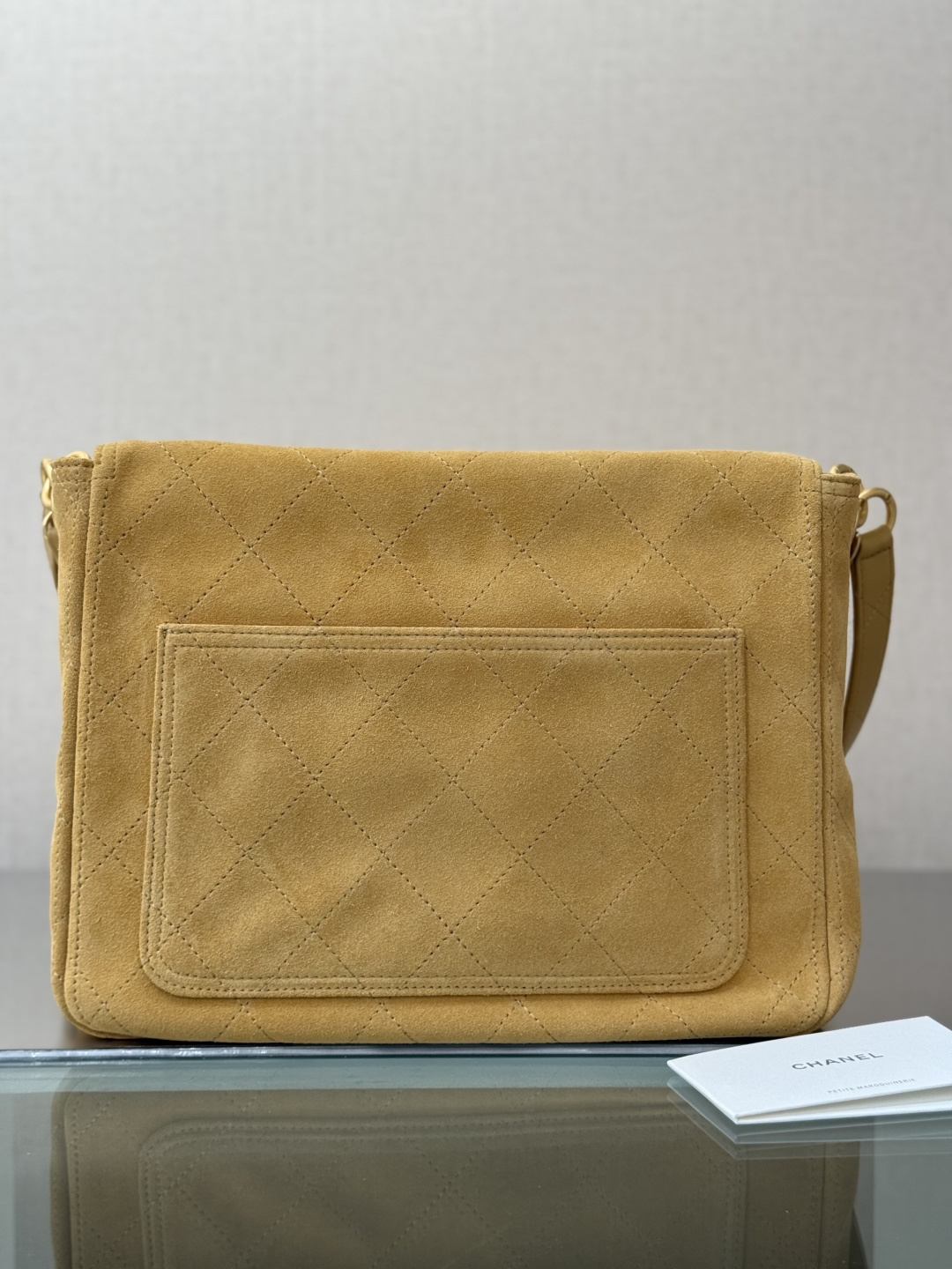 suede quilted Hobo bag from the 26C Cruise collection（Ginger Yellow）