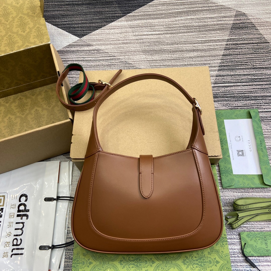 Gucci Jackie 1961 Small Hobo Bag In Brown Leather 27.5cm