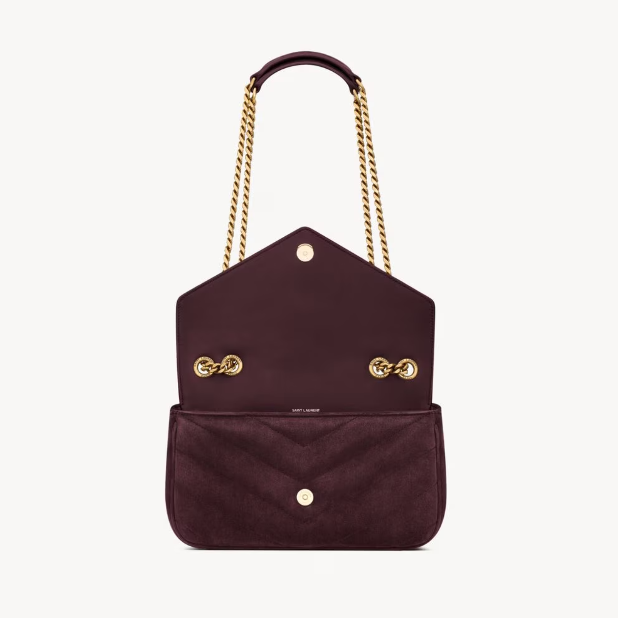 Saint Laurent Loulou Small Smoky Burgundy 24cm/9.4in