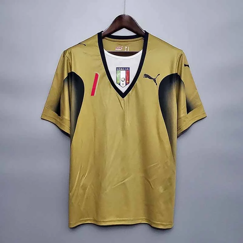Retro 2006 Italy Golden BUFFON Football jersey retro