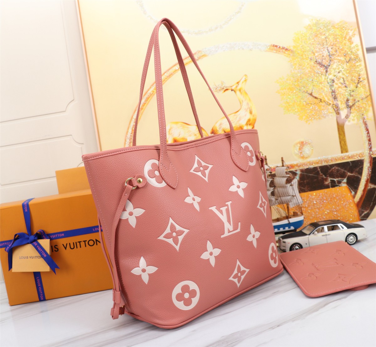 Louis Vuitton Neverfull MM Trianon Pink 31cm M46329
