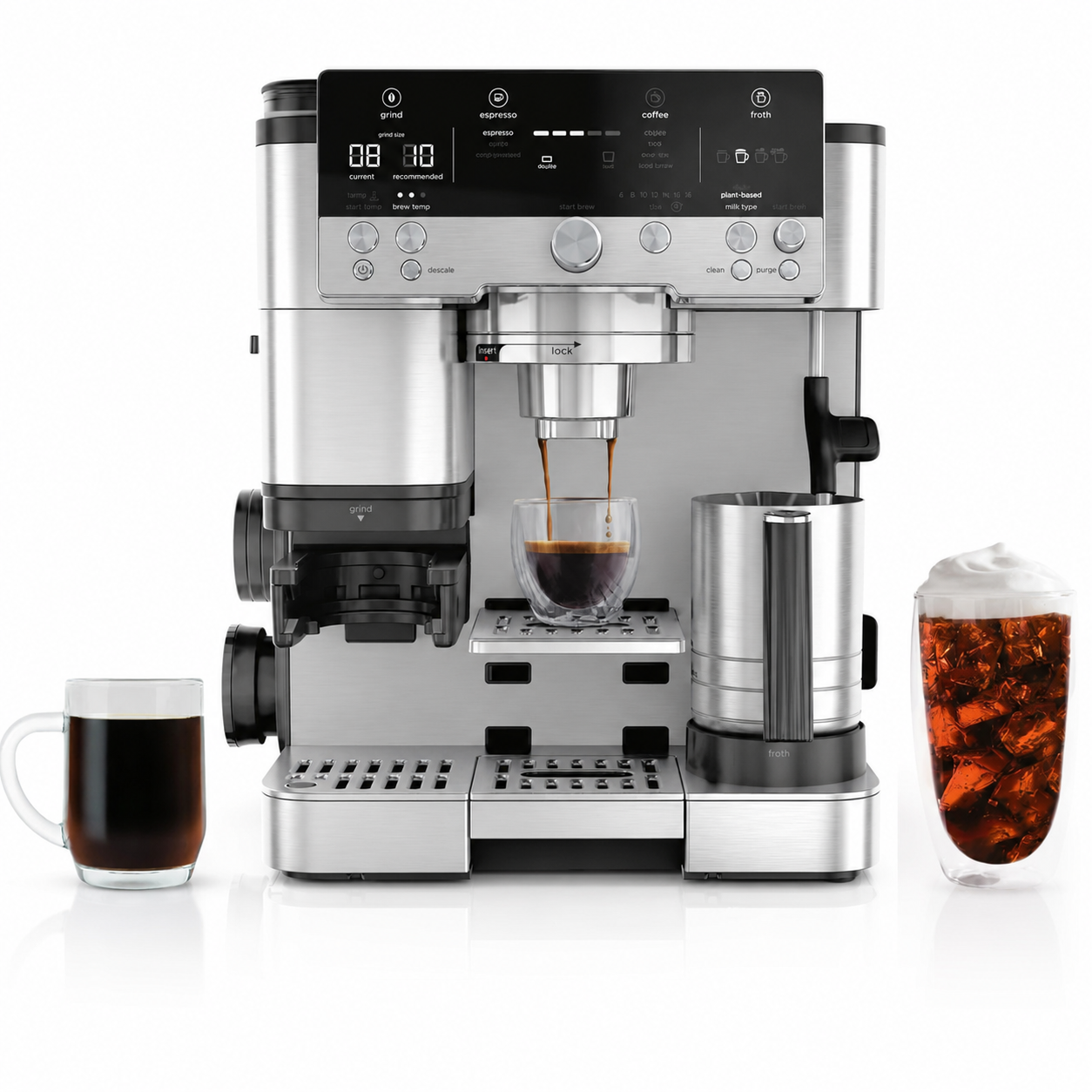 🔥Clearance Sale🔥Luxe Café Premier 3-in-1 Espresso Machine – Espresso, Drip Coffee & Cold Brew