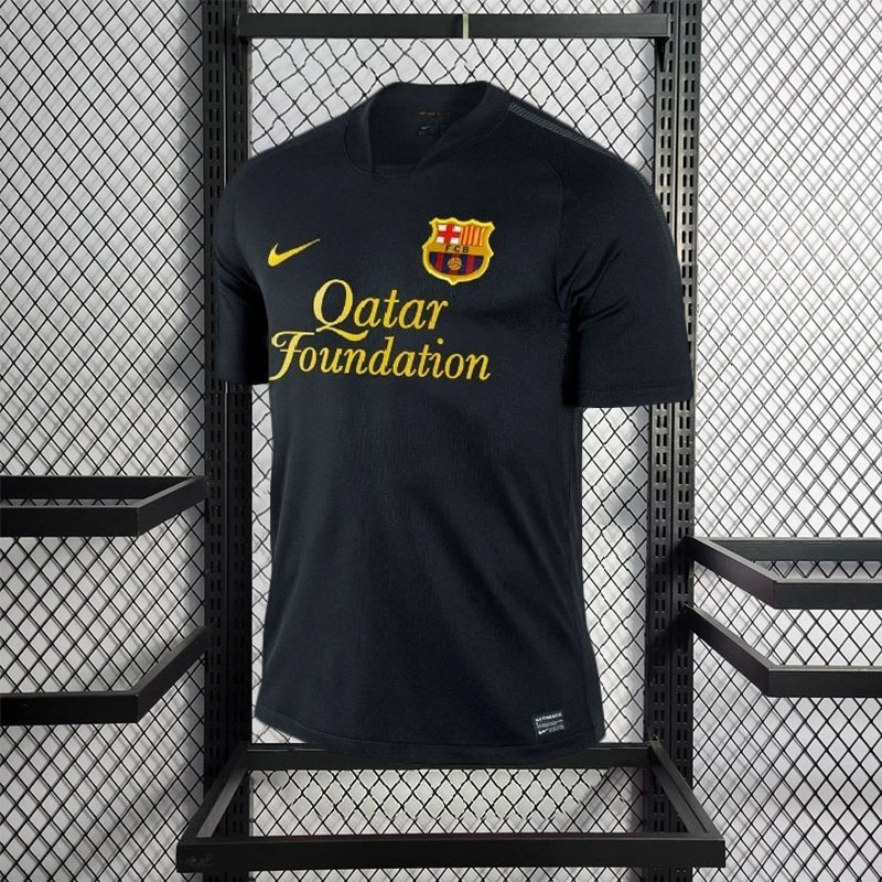 Retro Player 2011-12 Barcelona Away MESSI PIQUE XAVI A.INISTA PUYOL Football jersey retro DAVID VILLA
