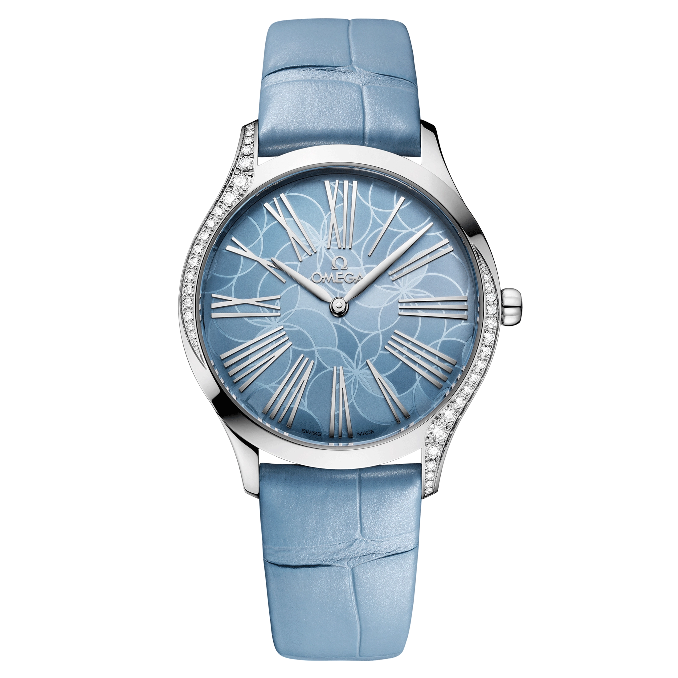 Omega De Ville Trésor quartz blue dial blue leather strap 36mm 428.18.36.60.03.002