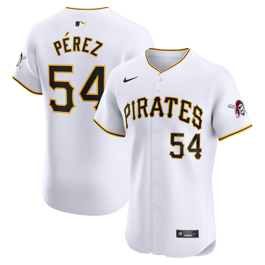 Martin Perez Pittsburgh Pirates Home Elite Player Jersey White