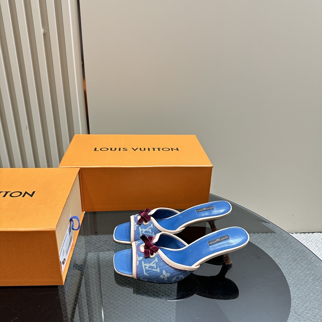 Louis Vuitton Kitten Mule Denim Blue
