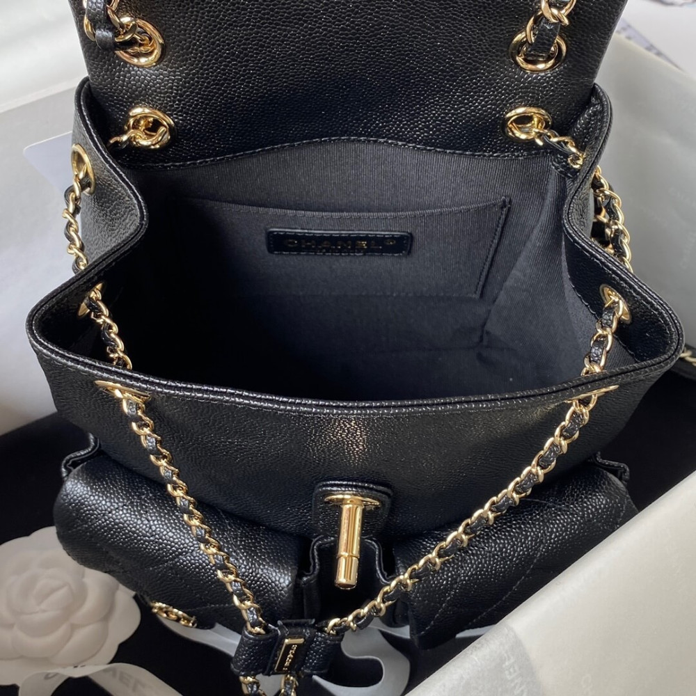 Chanel Small Duma Backpack Caviar Calfskin 19cm/7.5in