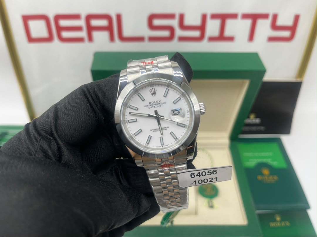 Rolex Datejust 41mm White Dial 126334 Jubilee Flutted