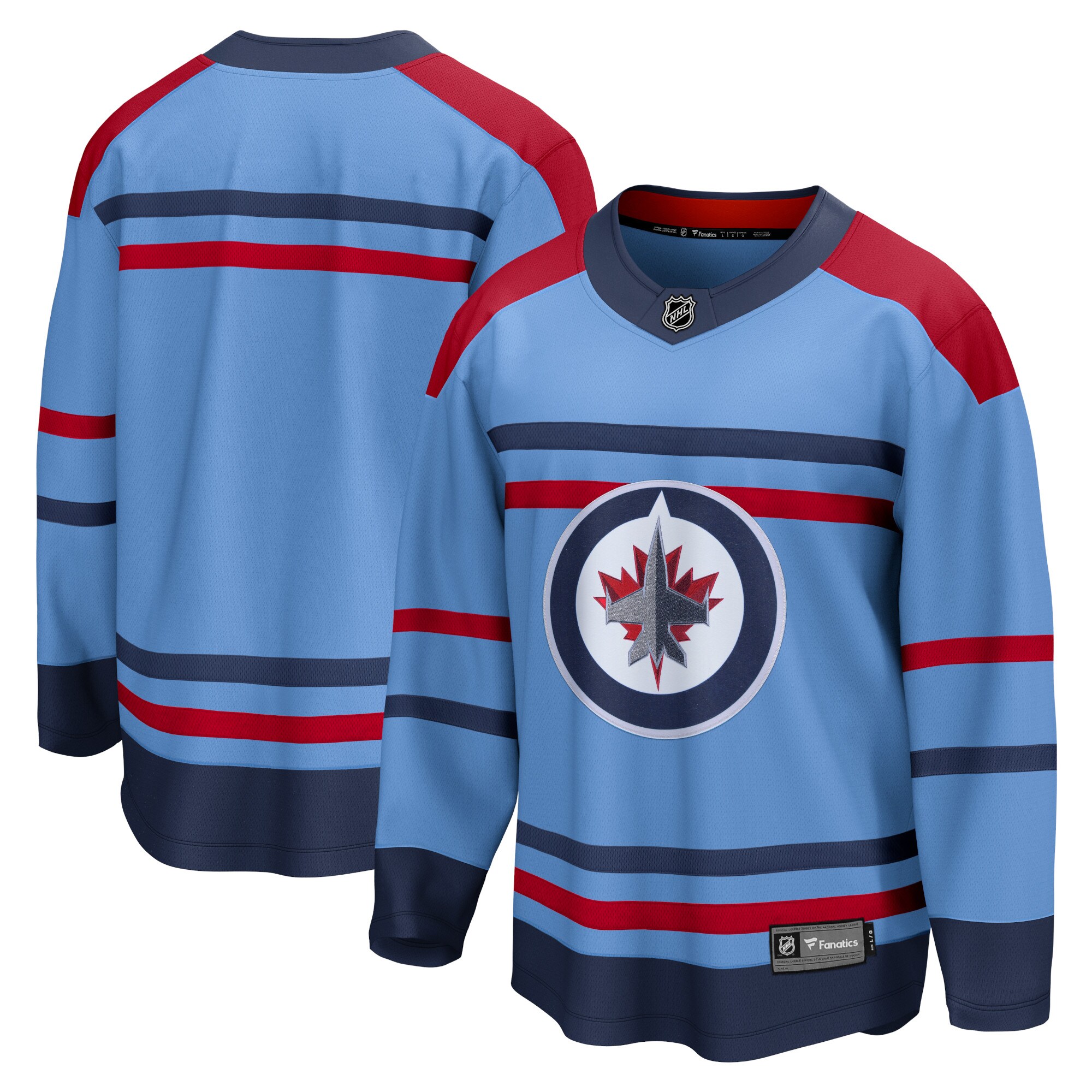 Winnipeg Jets Fanatics Anniversary Premier Breakaway Jersey – Light Blue