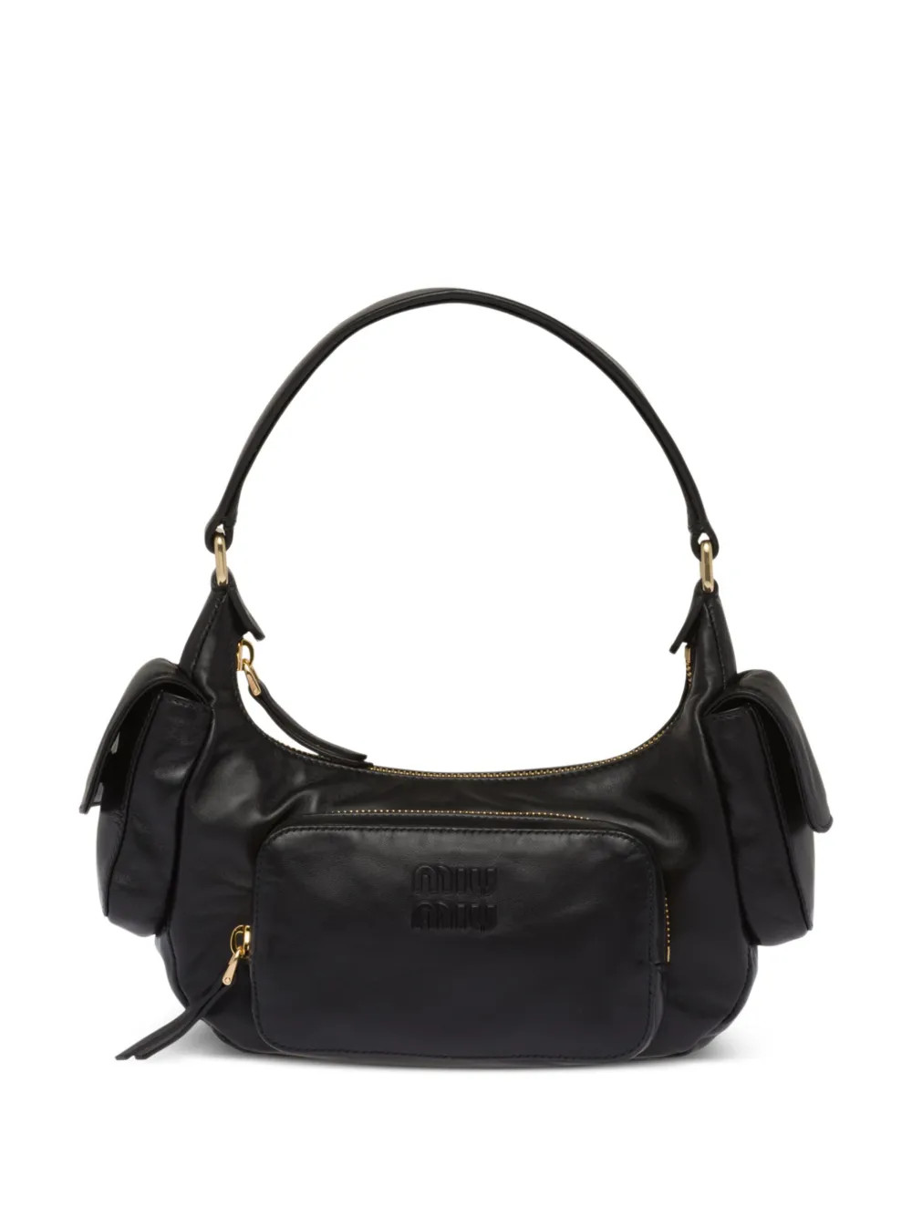 Miu Miu Nappa Multi Pocket Bag Black