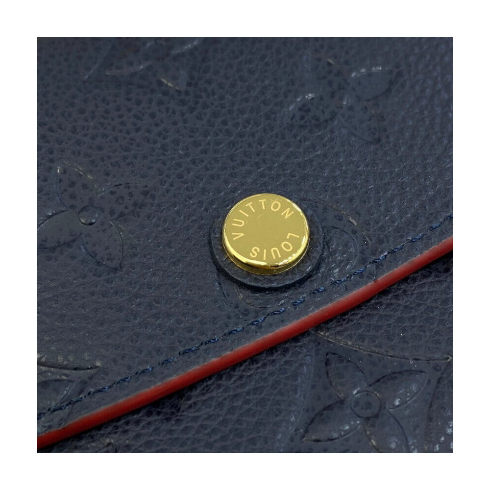 Louis Vuitton Monogram Empreinte Emilie Wallet Marine Rouge