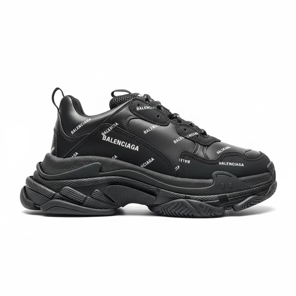 BALENCIAGA TRIPLE-S Balenciaga 20ss air cushion black letter old shoes retro sports sneakers original version number 35-45