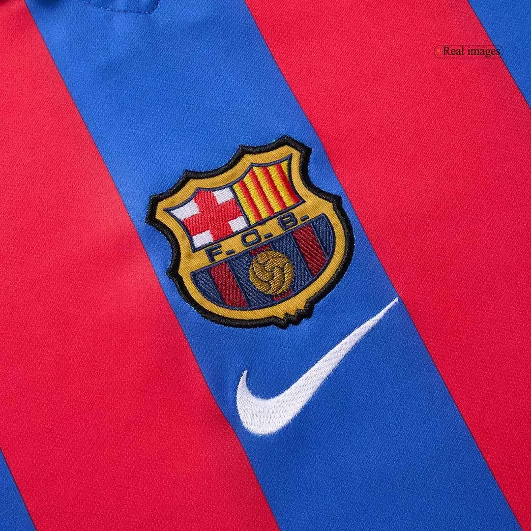 XAVI #6 Retro Barcelona 2001/02 Home Soccer Jersey