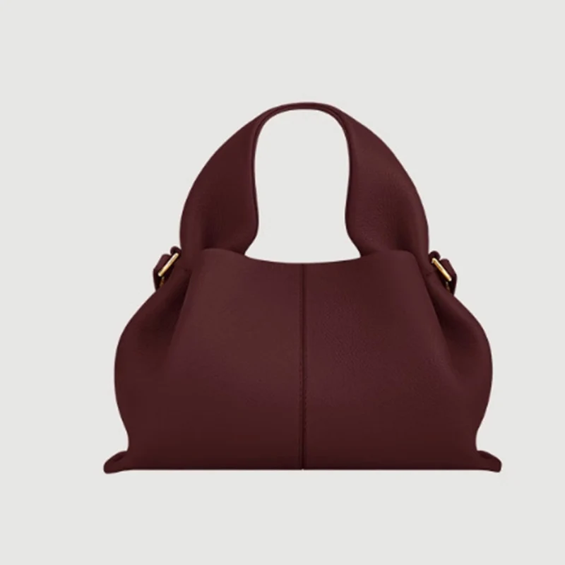 New commuting women's single shoulder cloud bag, niche retro high-end leather single shoulder crossbody bag