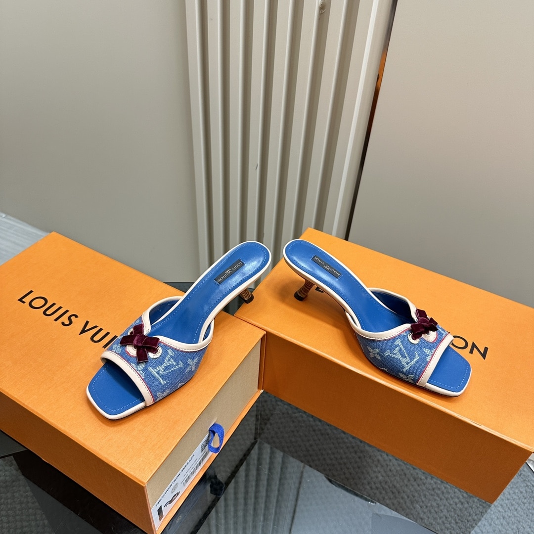 Louis Vuitton Kitten Mule Denim Blue