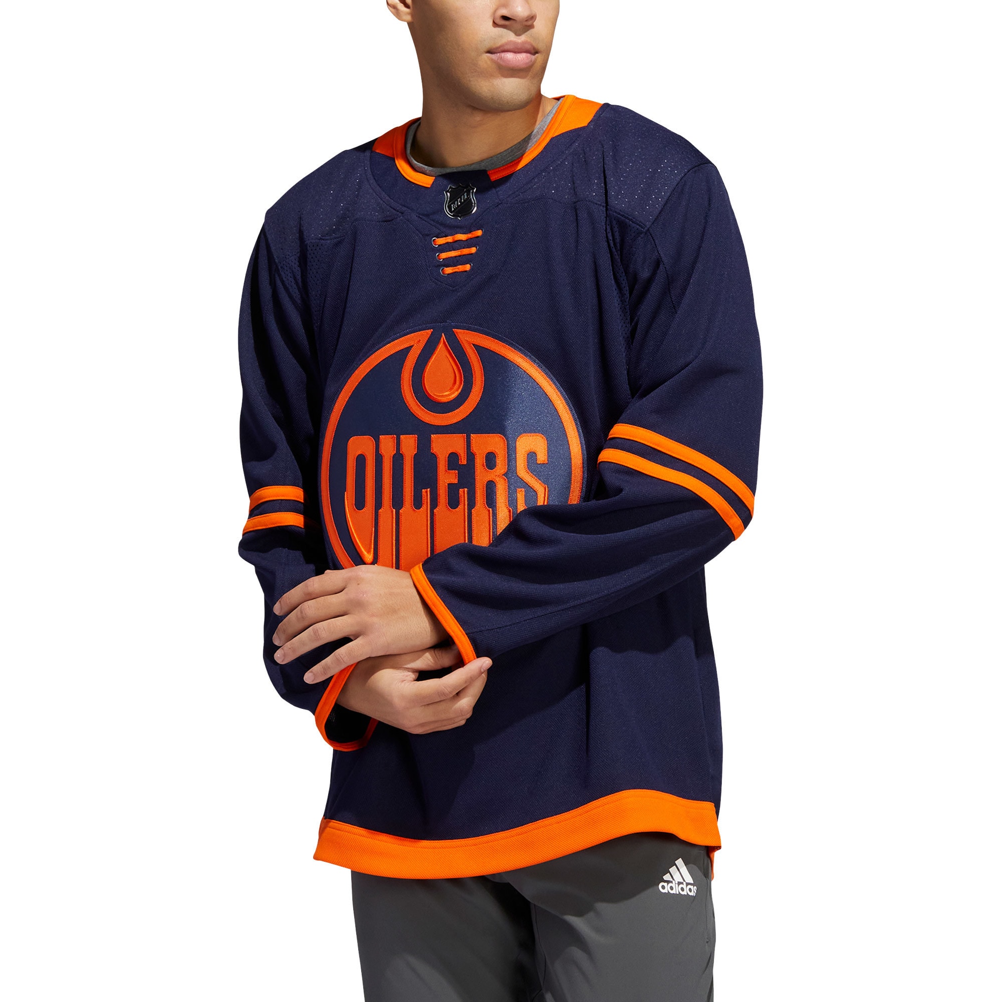 Edmonton Oilers adidas  Alternate  Primegreen Authentic Custom Jersey – Navy