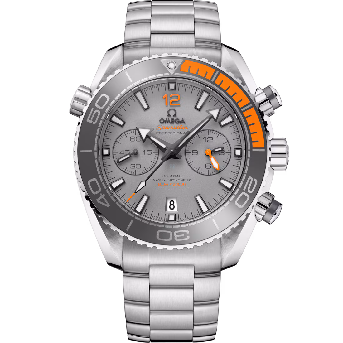 Omega Seamaster Planet Ocean 600M 45.5mm Grey Dial Titanium Bracelet 215.90.46.51.99.001