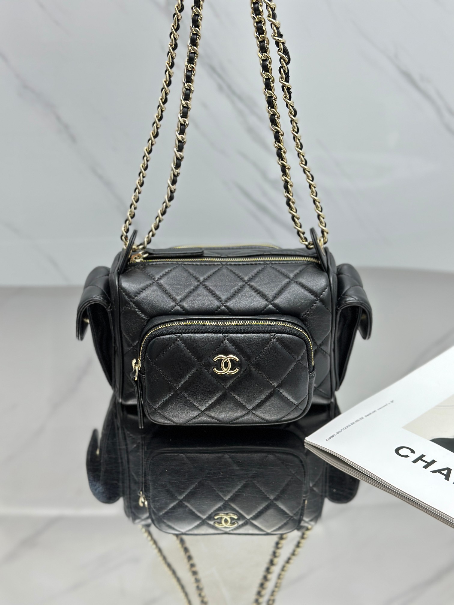 24K camera bag small black