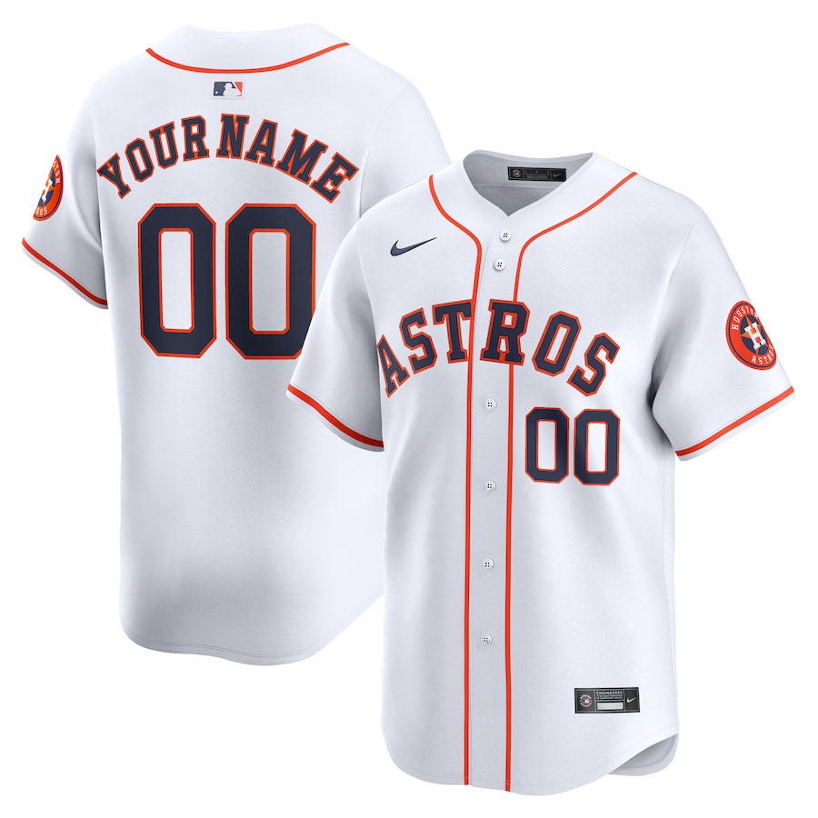Houston Astros Youth Home Limited Custom Jersey White