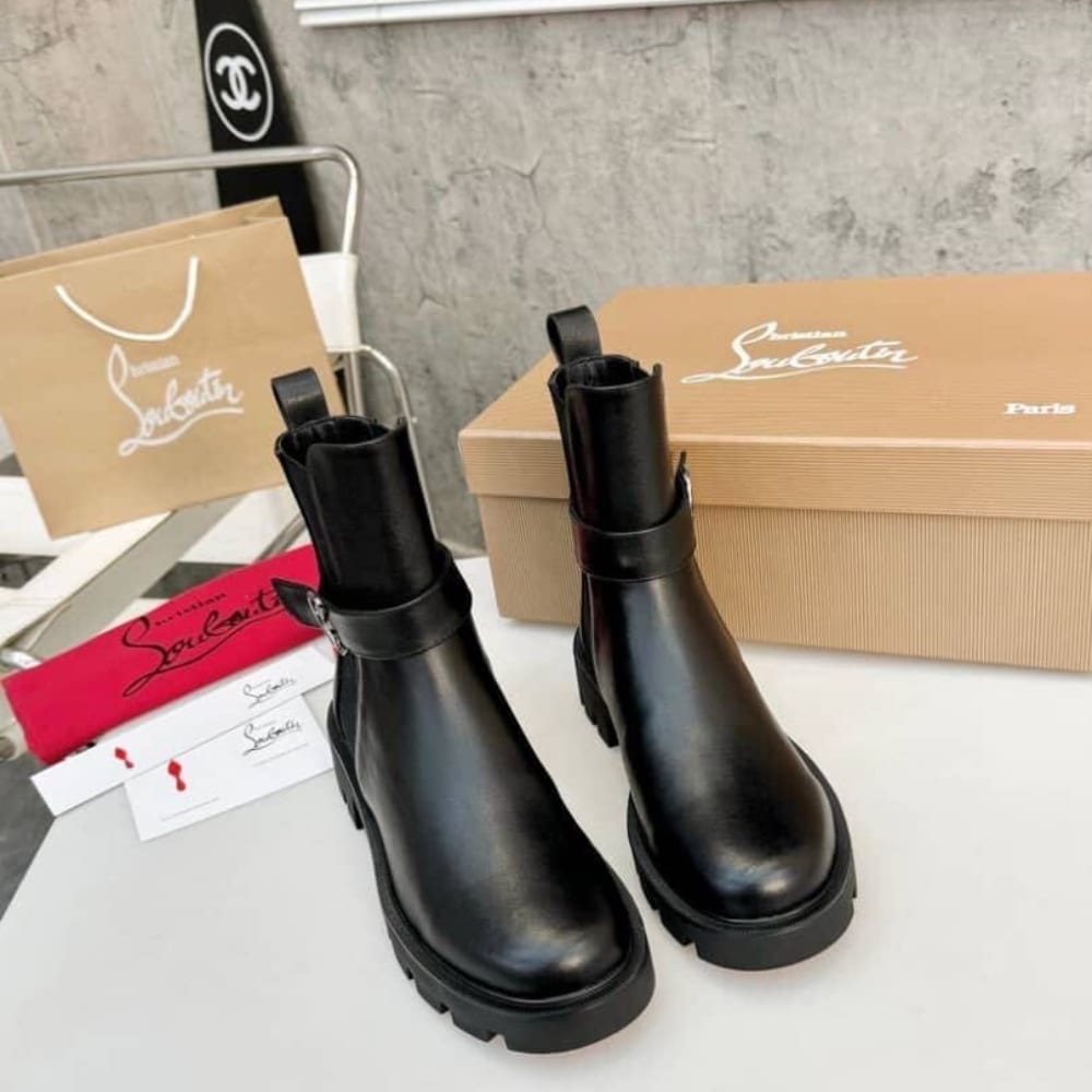Christian Louboutin CL Chelsea Booty Lug Black 1230304BK01