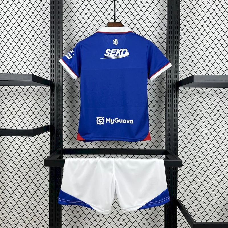 2025-26 Glasgow Rangers Home Kids Football jersey