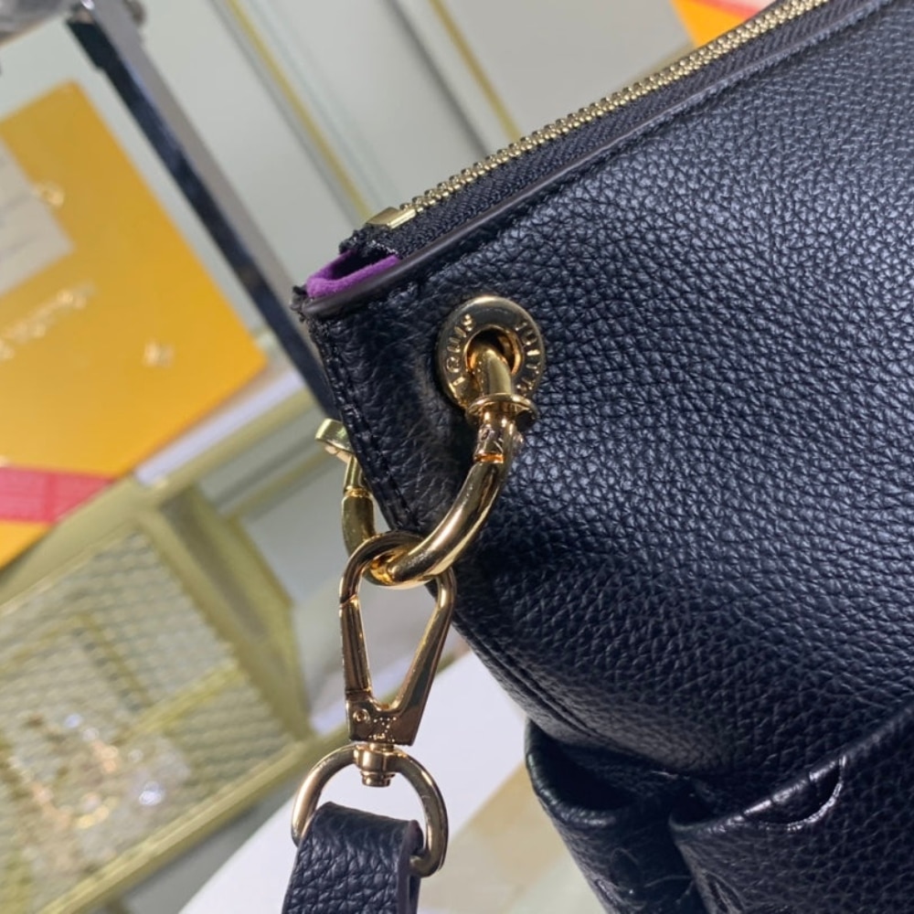 Louis Vuitton Maida Hobo Bag Monogram Empreinte Leather Black 32cm M45522