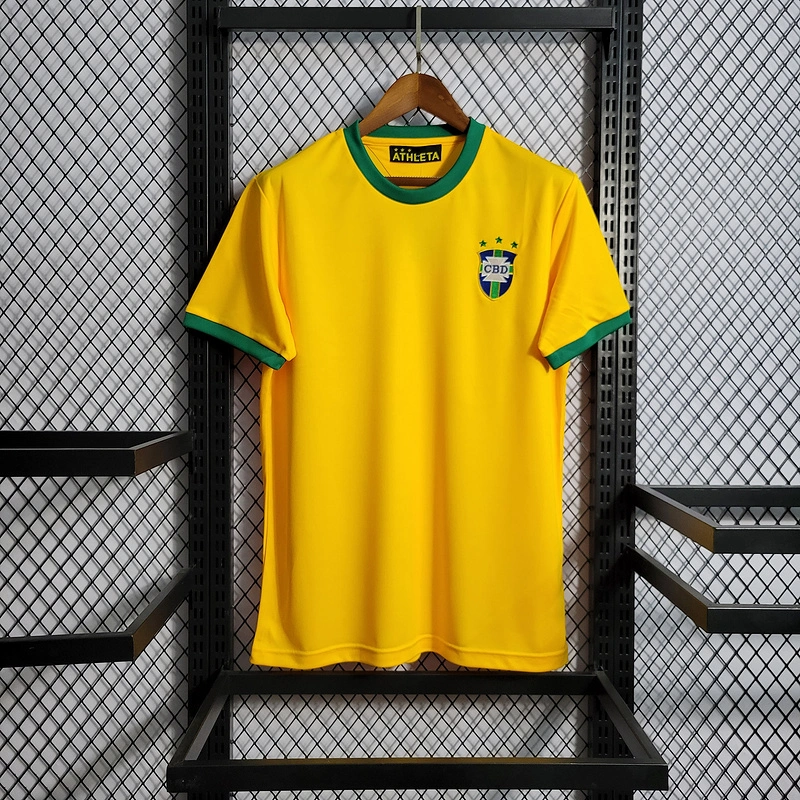 Retro 1970-1972 Brazil Home  Football jersey retro