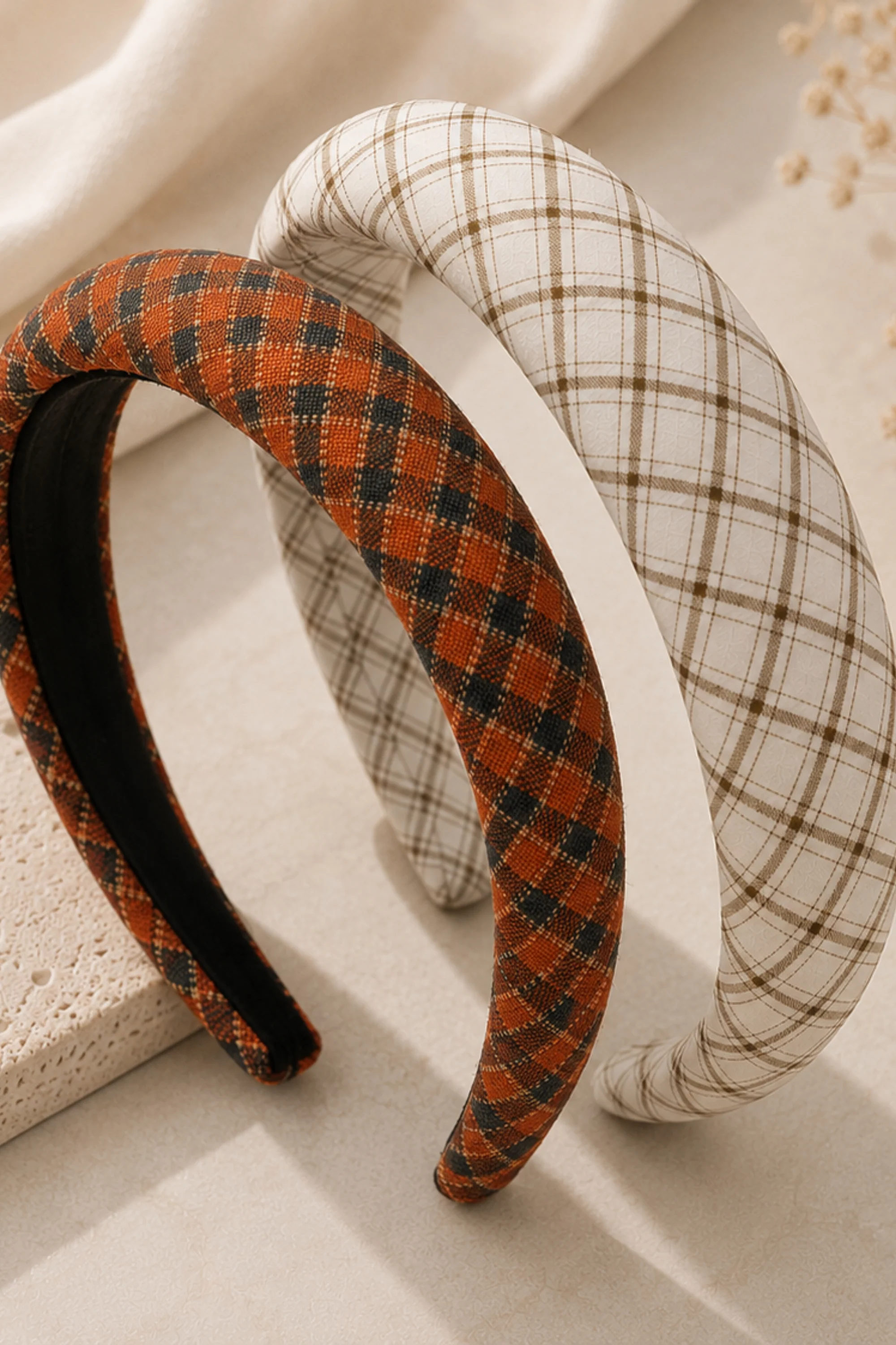Camden Plaid Padded Hairbands