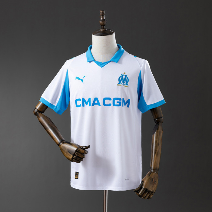 2025/2026 Ligue 1 Marseille Team Home Football Jersey