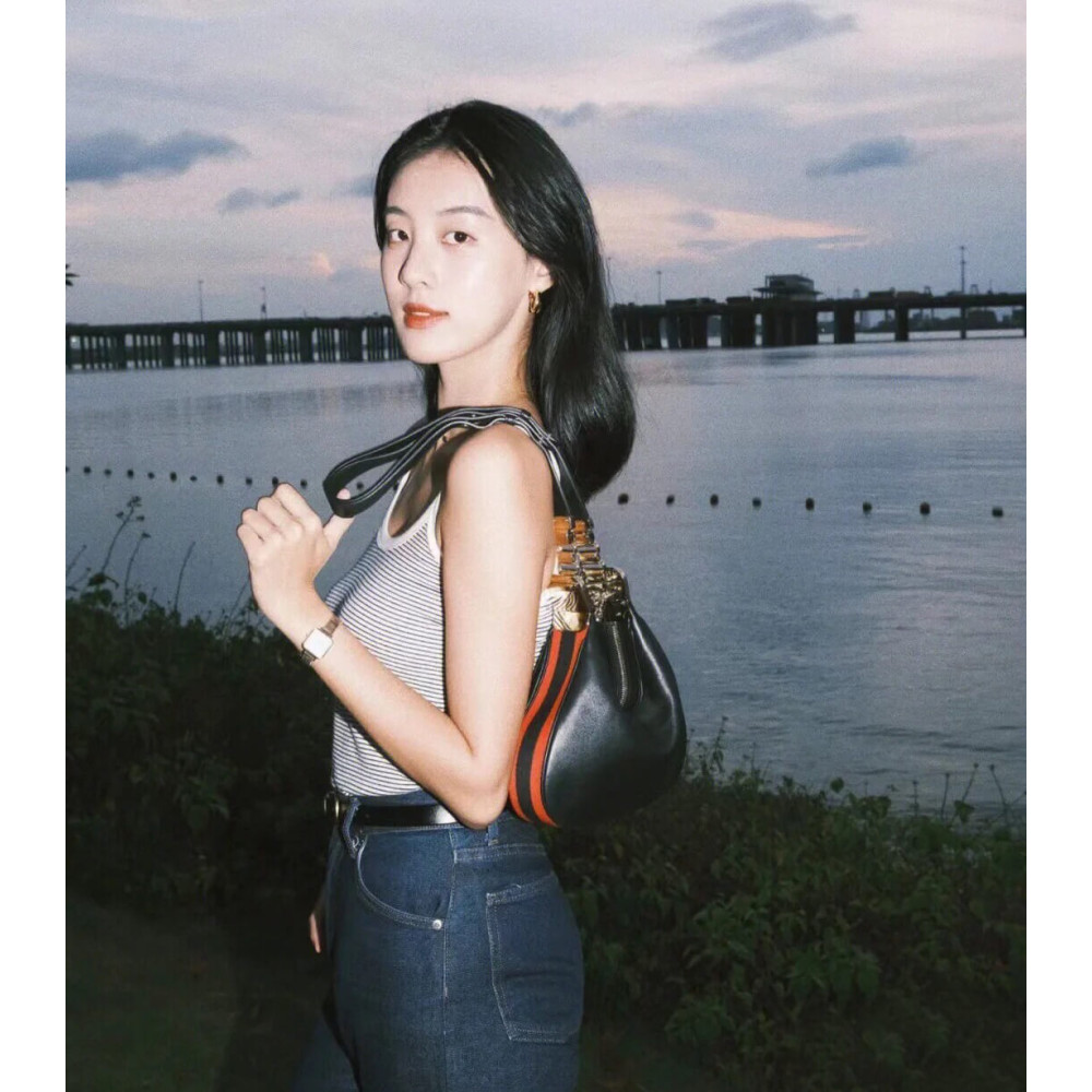 Gucci Black Leather Attache Small Shoulder Bag