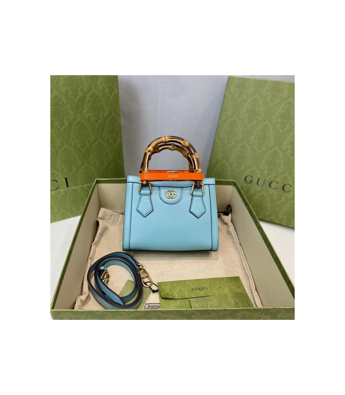 Gucci Diana Mini Tote Bag Light Blue