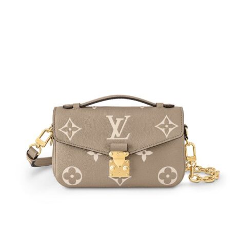 Louis Vuitton Pochette M Tis East West Bag Gray Cream 21Cm