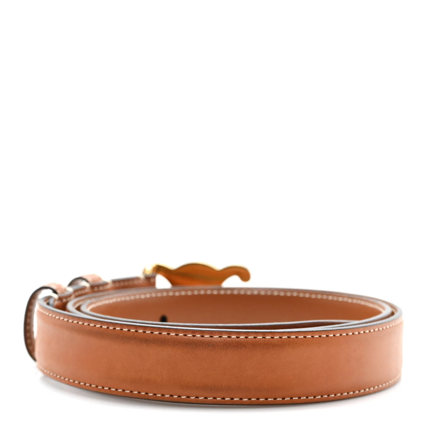 Natural Calfskin Medium 25mm Triomphe Belt 85 34 Tan