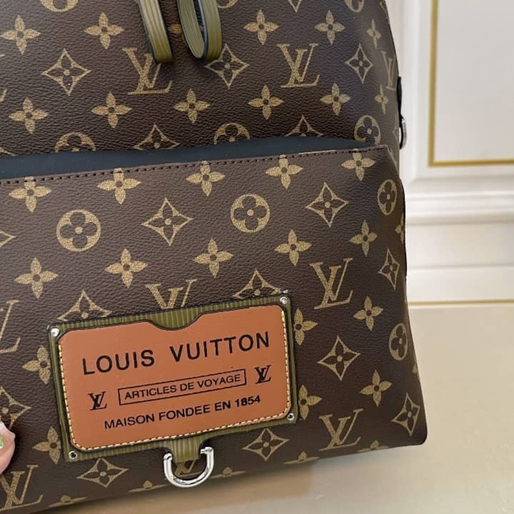 Louis Vuitton Discovery Backpack Safari Monogram Brown 37Cm