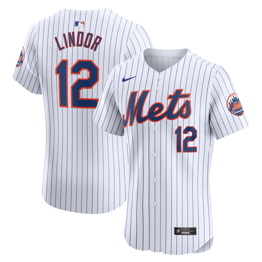 Francisco Lindor New York Mets Home Elite Jersey White