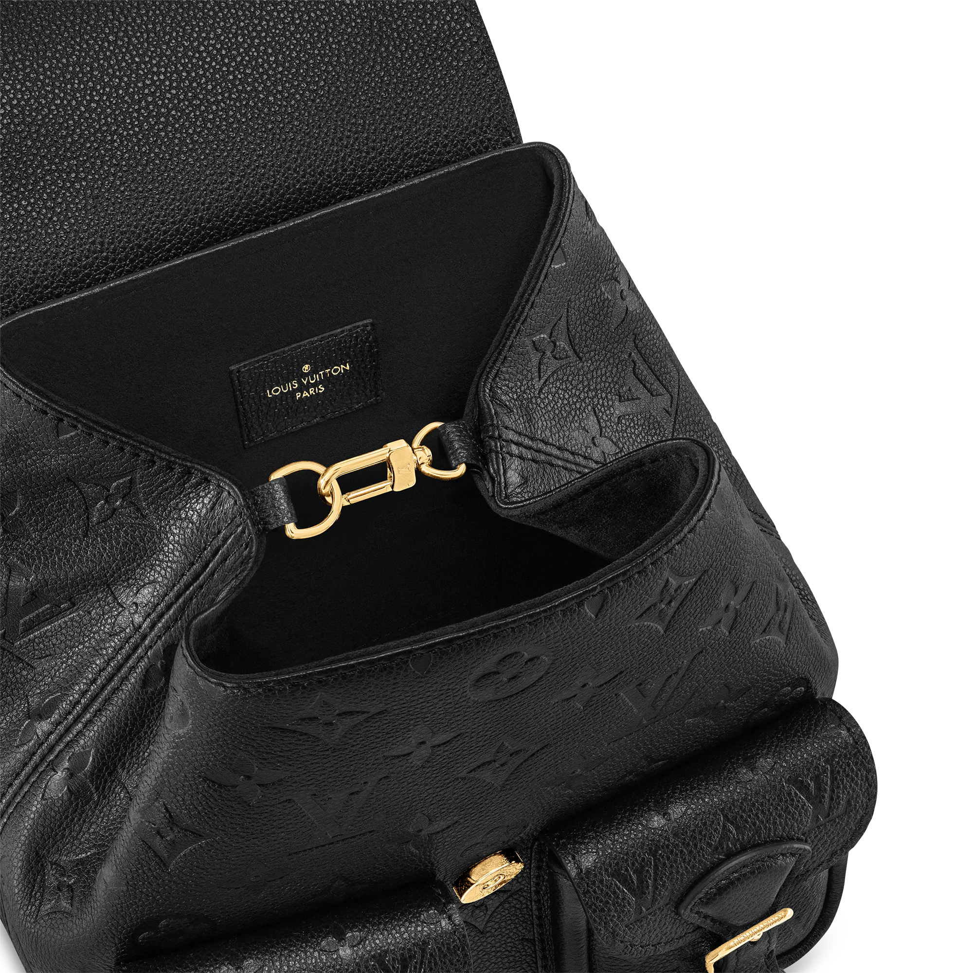 Louis Vuitton Backup Monogram Empreinte Leather – Women – Handbags Black