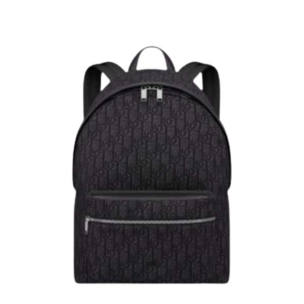 DIOR BLACK 40CM RIDER OBLIQUE JACQUARD BACKPACK