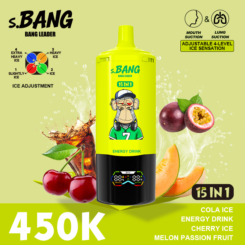 Bang 450K Puffs 15-in-1 Prefilled Vape | 15 Flavors,  Rechargeable