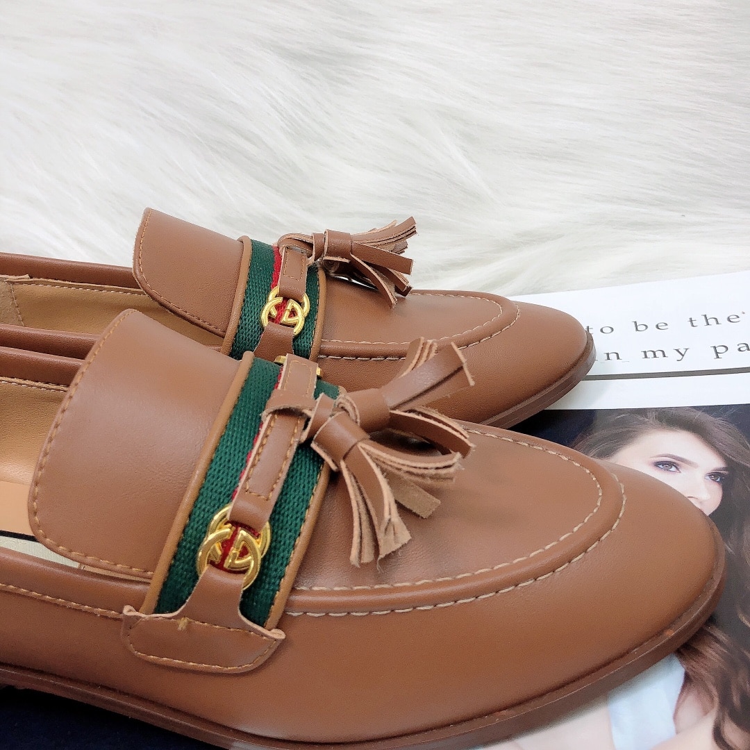 Gucci Unisex Leather Interlocking G Brown 624316 1W610