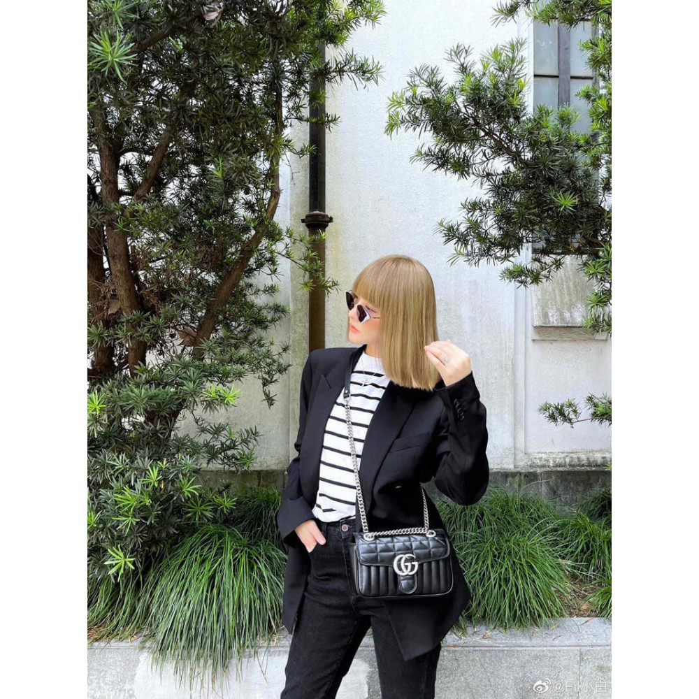 Gucci GG Marmont Mini Shoulder Bag Black