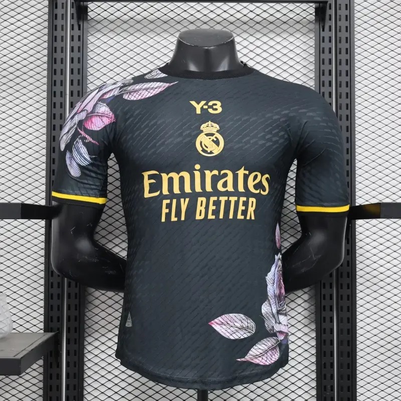 2024/2025 Player Version Real Madrid Y-3 Special Edition Black Gold Football Shirt 1:1 Thai Quality