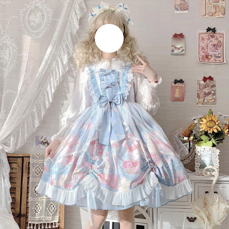 Teens Lolita Princess Party Dress Kawaii Bunny